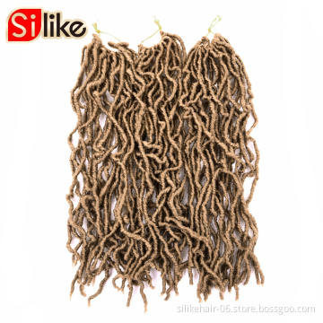 21 strands/pack Ombre Bobbi Boss Synthetic Crochet Braid Nu Locs 18"Goddess Crochet Faux Locs Premium Synthetic Crochet hair